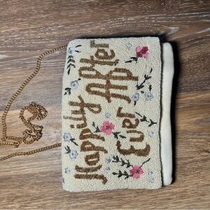 “Happily Ever After” Floral Beaded Clutch with Chain